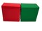 Christmas Cookie Boxes – Red & Green 5"x5" (4-Pack) with Window